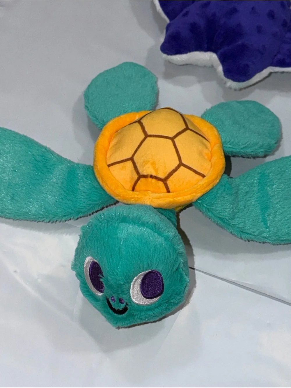 BARK DOG TOYS Steve Sea turtle,  Manny Sting Ray NEW 2 Squeaky Plush Toys M Lg